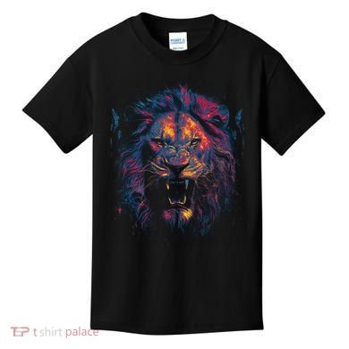 Colorful Lion Head Kids T-Shirt
