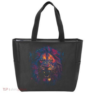 Colorful Lion Head Tote Bag