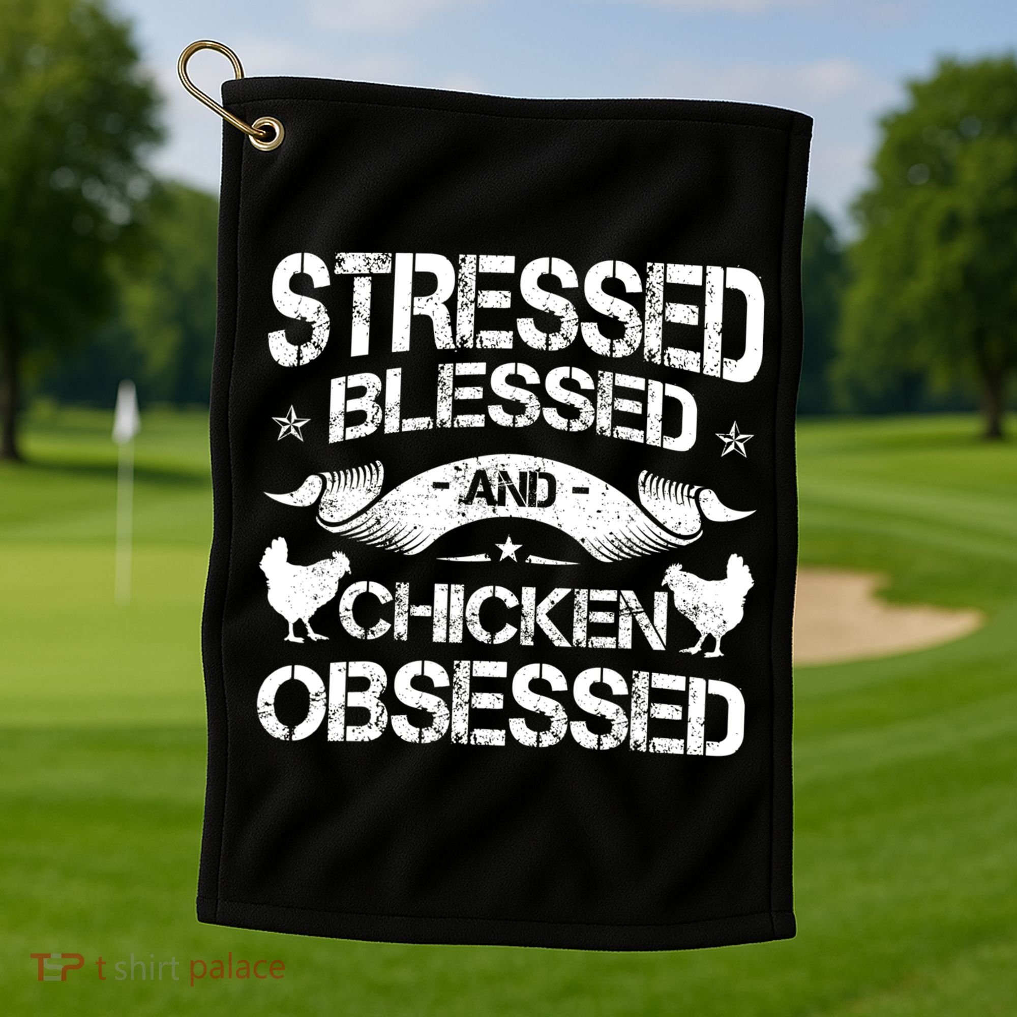 Chicken Lover Hen Poultry Farmer Rooster Fow Chicks Cockerel Great Gift Golf Towel