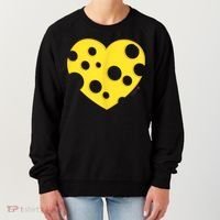 Cheese Love Heart Pocket. Holey Cheese Women's Sweatshirt thumb 0