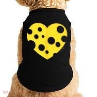 Cheese Love Heart Pocket. Holey Cheese Doggie Tank thumb 0