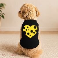 Cheese Love Heart Pocket. Holey Cheese Doggie Tank thumb 2
