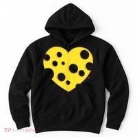 Cheese Love Heart Pocket. Holey Cheese Hoodie thumb 0