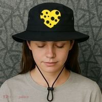 Cheese Love Heart Pocket. Holey Cheese Bucket Hat thumb 3