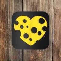 Cheese Love Heart Pocket. Holey Cheese Coaster thumb 0