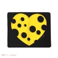 Cheese Love Heart Pocket. Holey Cheese Mousepad thumb 0