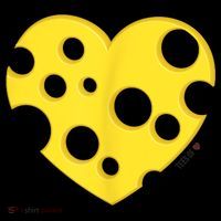 Cheese Love Heart Pocket. Holey Cheese Ornament thumb 1