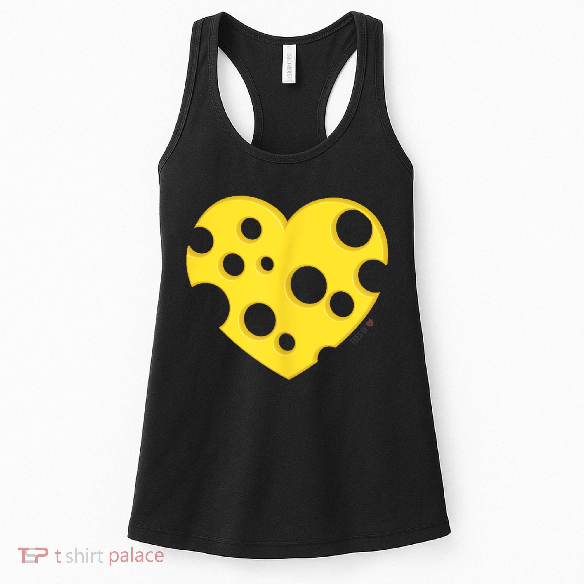 Cheese Love Heart Pocket. Holey Cheese Women's Tank Top