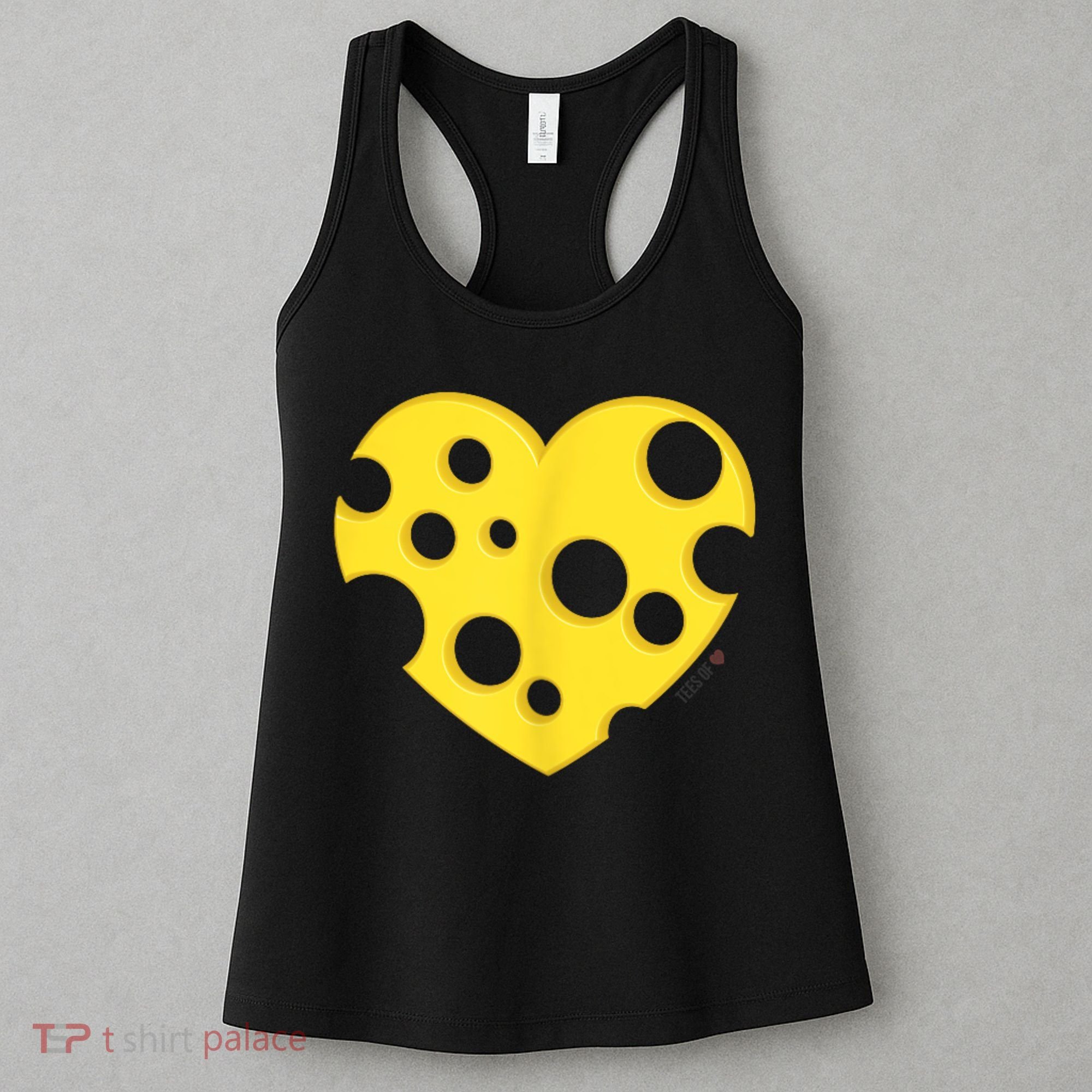 Cheese Love Heart Pocket. Holey Cheese Women's Tank Top