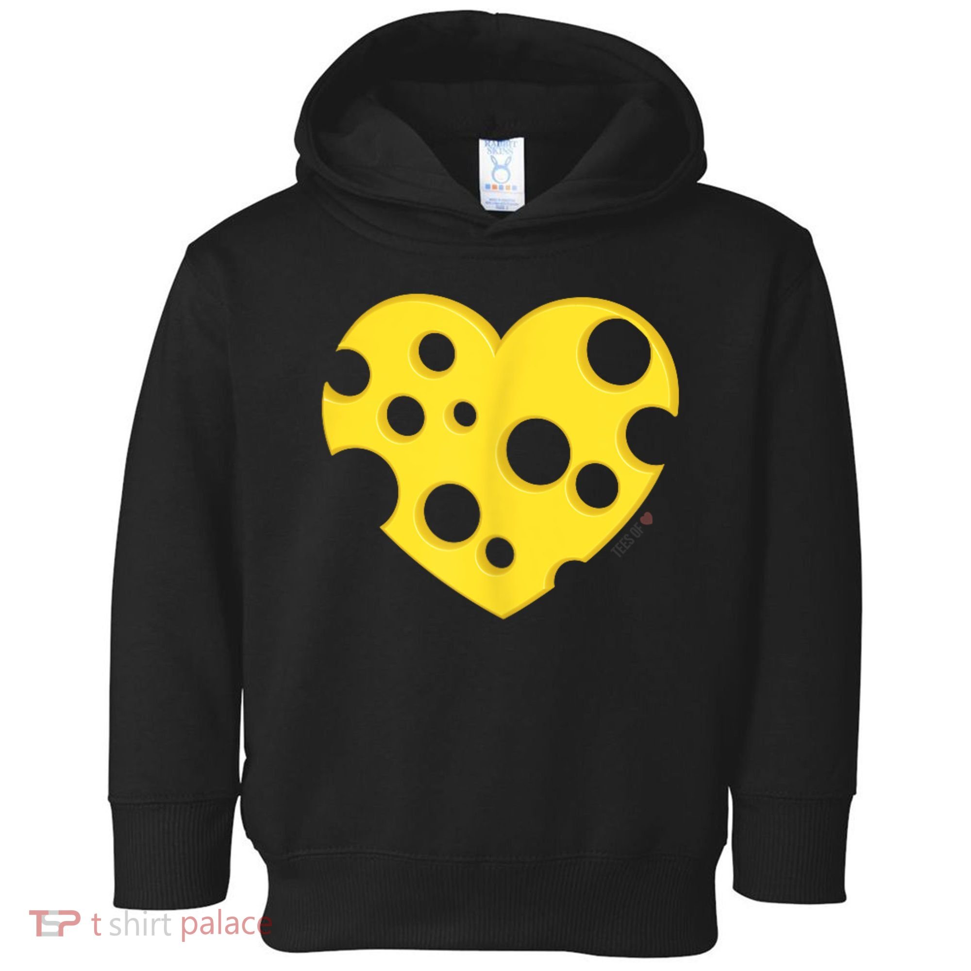 Cheese Love Heart Pocket. Holey Cheese Toddler Hoodie