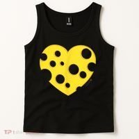 Cheese Love Heart Pocket. Holey Cheese Tank Top thumb 2