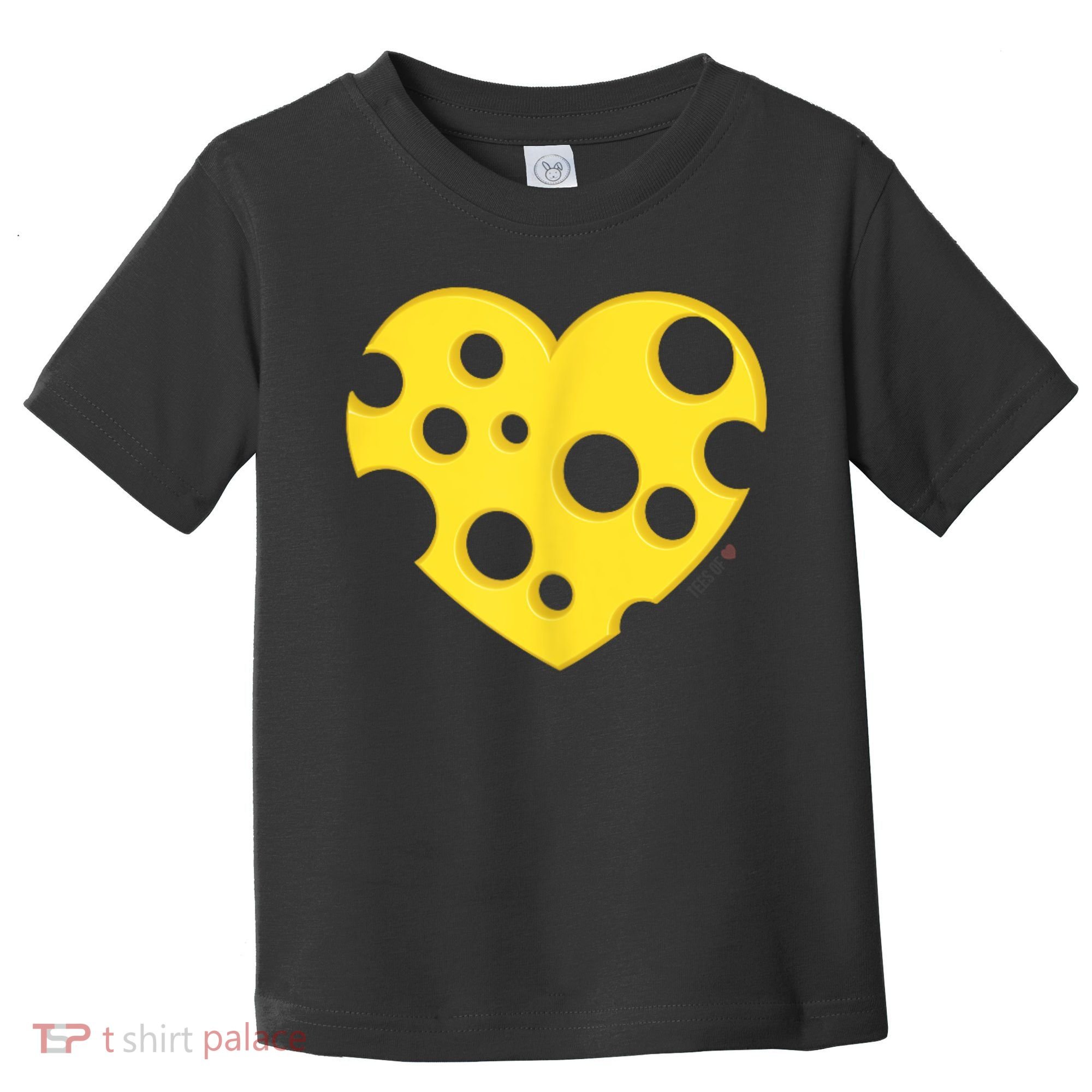 Cheese Love Heart Pocket. Holey Cheese Toddler T-Shirt