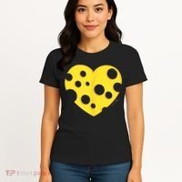 Cheese Love Heart Pocket. Holey Cheese Women's T-Shirt thumb 4