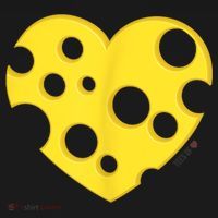Cheese Love Heart Pocket. Holey Cheese Kids T-Shirt thumb 4
