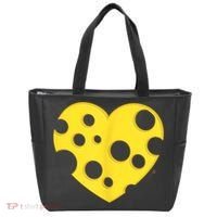 Cheese Love Heart Pocket. Holey Cheese Tote Bag thumb 0