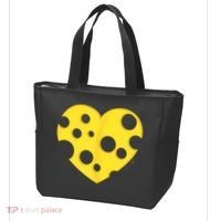 Cheese Love Heart Pocket. Holey Cheese Tote Bag thumb 3