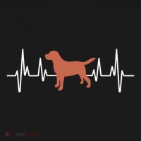 Chocolate Lab Heartbeat Valentine's Dog Labrador Retriever Cool Gift Backpack thumb 2