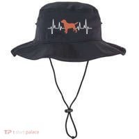 Chocolate Lab Heartbeat Valentine's Dog Labrador Retriever Cool Gift Bucket Hat thumb 0