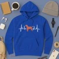 Chocolate Lab Heartbeat Valentine's Dog Labrador Retriever Cool Gift Hoodie thumb 3