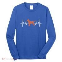 Chocolate Lab Heartbeat Valentine's Dog Labrador Retriever Cool Gift Long Sleeve Shirt thumb 0