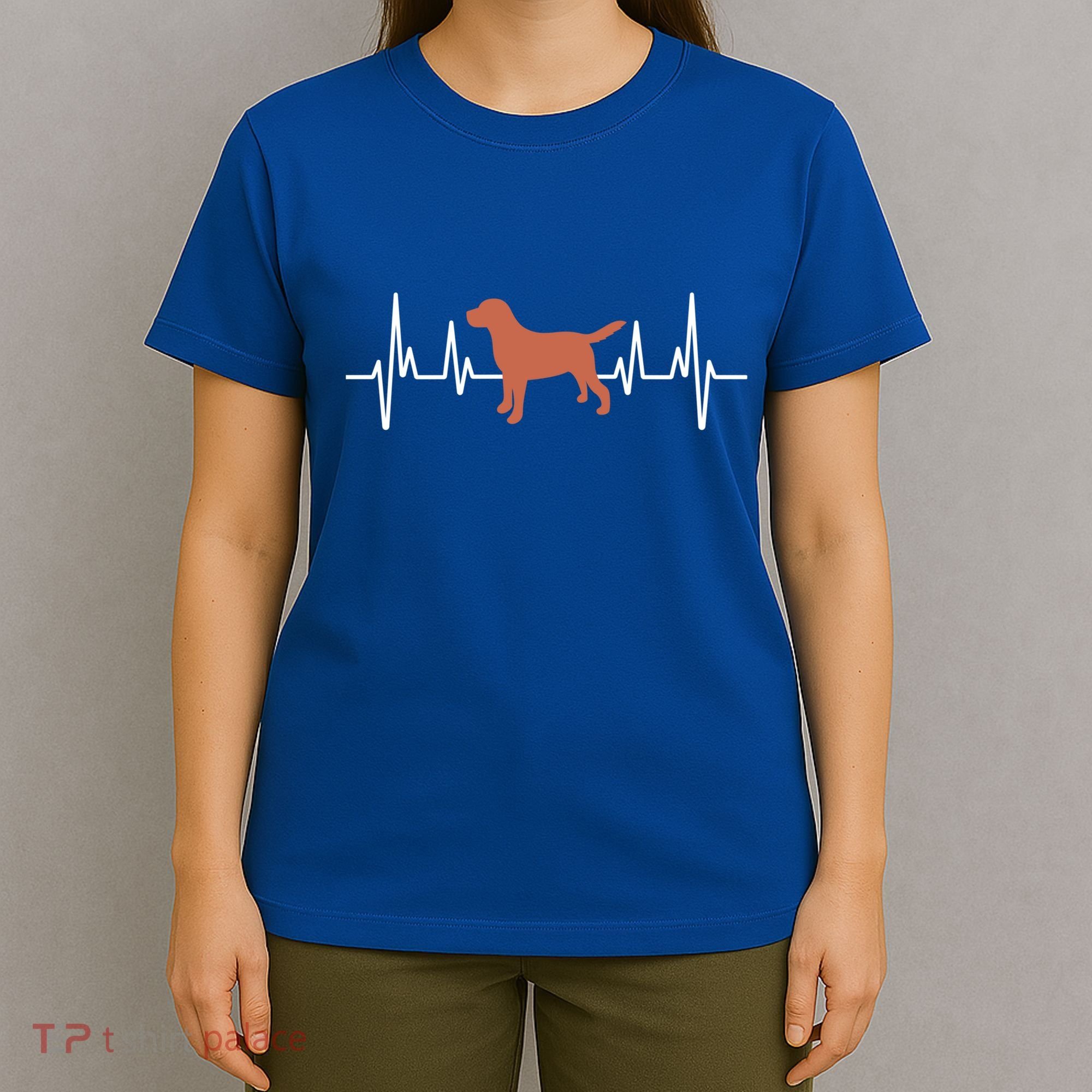 Chocolate Lab Heartbeat Valentine's Dog Labrador Retriever Cool Gift T-Shirt