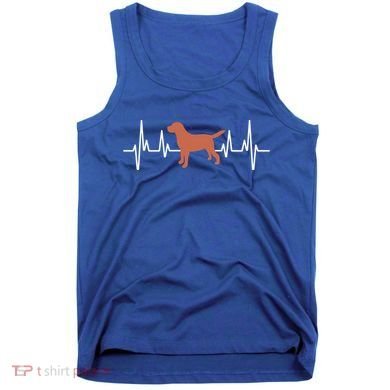 Chocolate Lab Heartbeat Valentine's Dog Labrador Retriever Cool Gift Tank Top