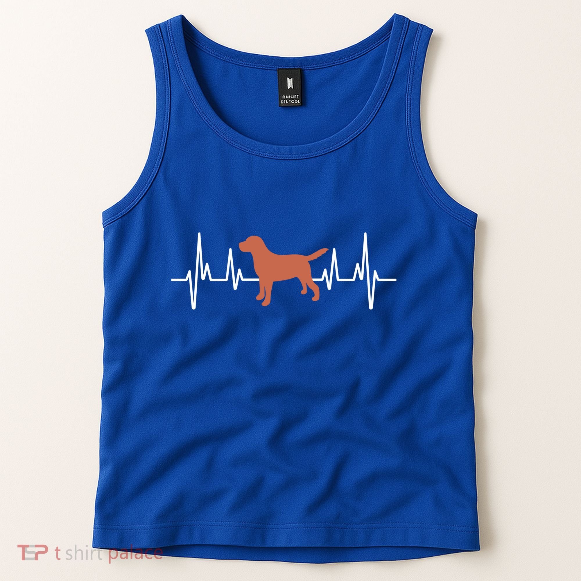 Chocolate Lab Heartbeat Valentine's Dog Labrador Retriever Cool Gift Tank Top