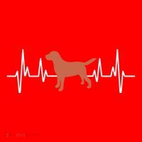Chocolate Lab Heartbeat Valentine's Dog Labrador Retriever Cool Gift Santa Hat thumb 1