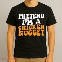 Chicken Lazy Halloween Costume Pretend I'M A Chicken Nugget T-Shirt thumb 3