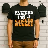 Chicken Lazy Halloween Costume Pretend I'M A Chicken Nugget T-Shirt thumb 6