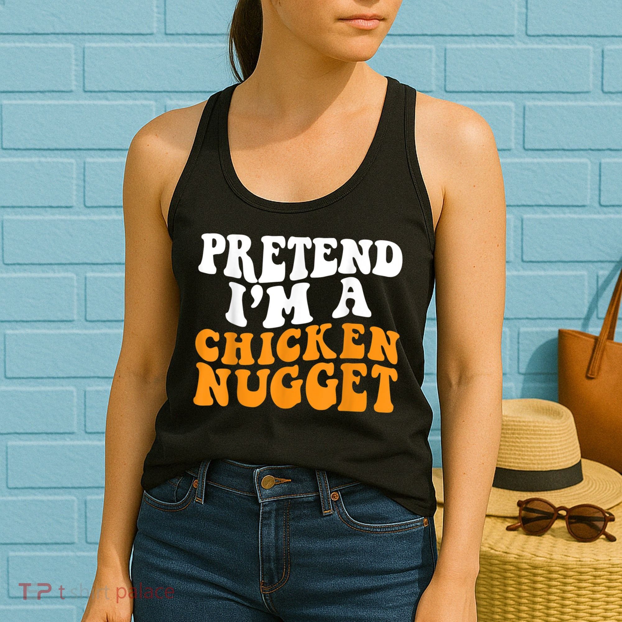 Chicken Lazy Halloween Costume Pretend I'M A Chicken Nugget Women's Tank Top