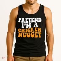 Chicken Lazy Halloween Costume Pretend I'M A Chicken Nugget Tank Top thumb 3