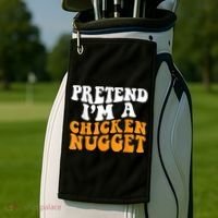 Chicken Lazy Halloween Costume Pretend I'M A Chicken Nugget Golf Towel thumb 2