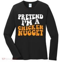 Chicken Lazy Halloween Costume Pretend I'M A Chicken Nugget Women's Long Sleeve Shirt thumb 0