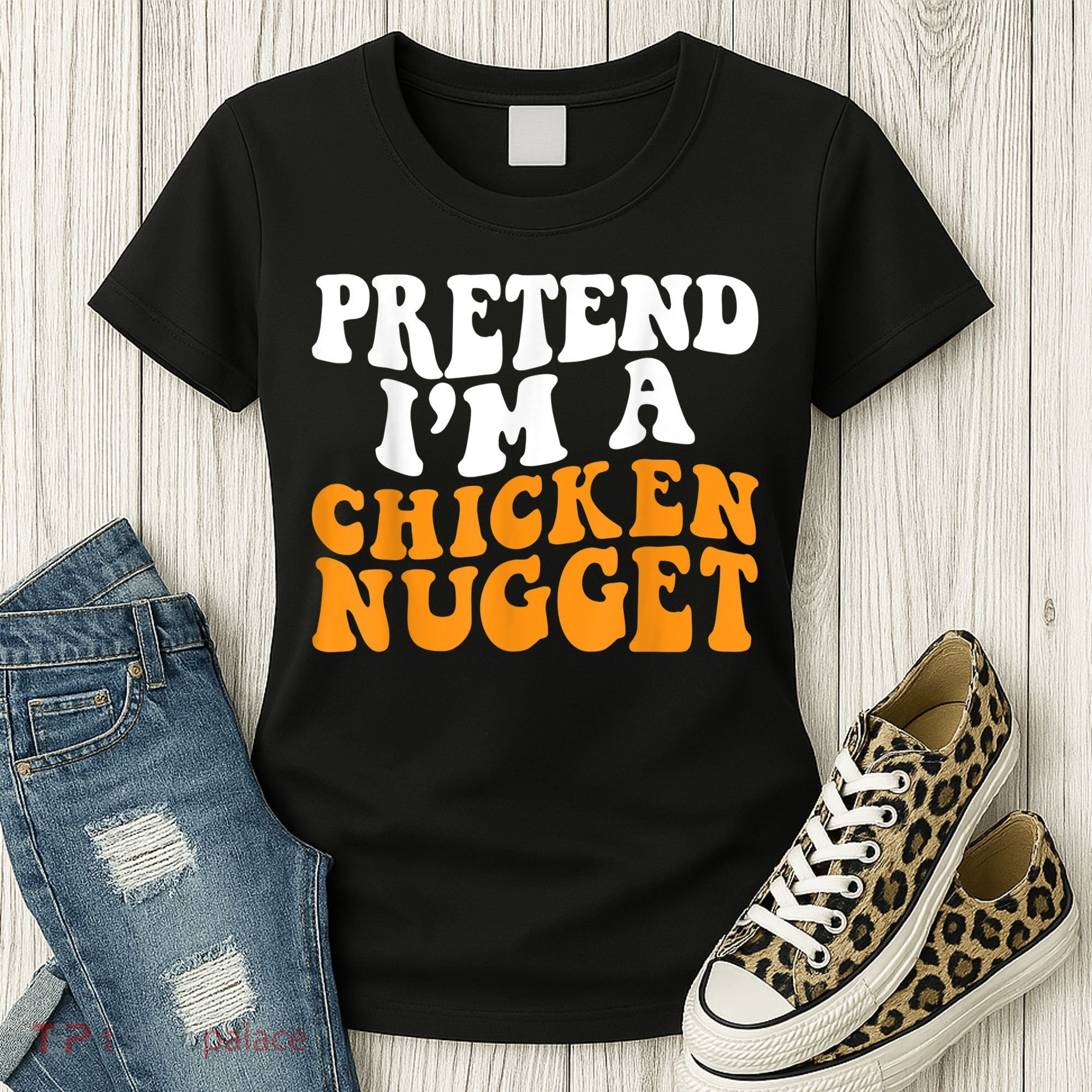 Chicken Lazy Halloween Costume Pretend I'M A Chicken Nugget Women's T-Shirt