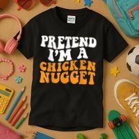 Chicken Lazy Halloween Costume Pretend I'M A Chicken Nugget Kids T-Shirt thumb 3