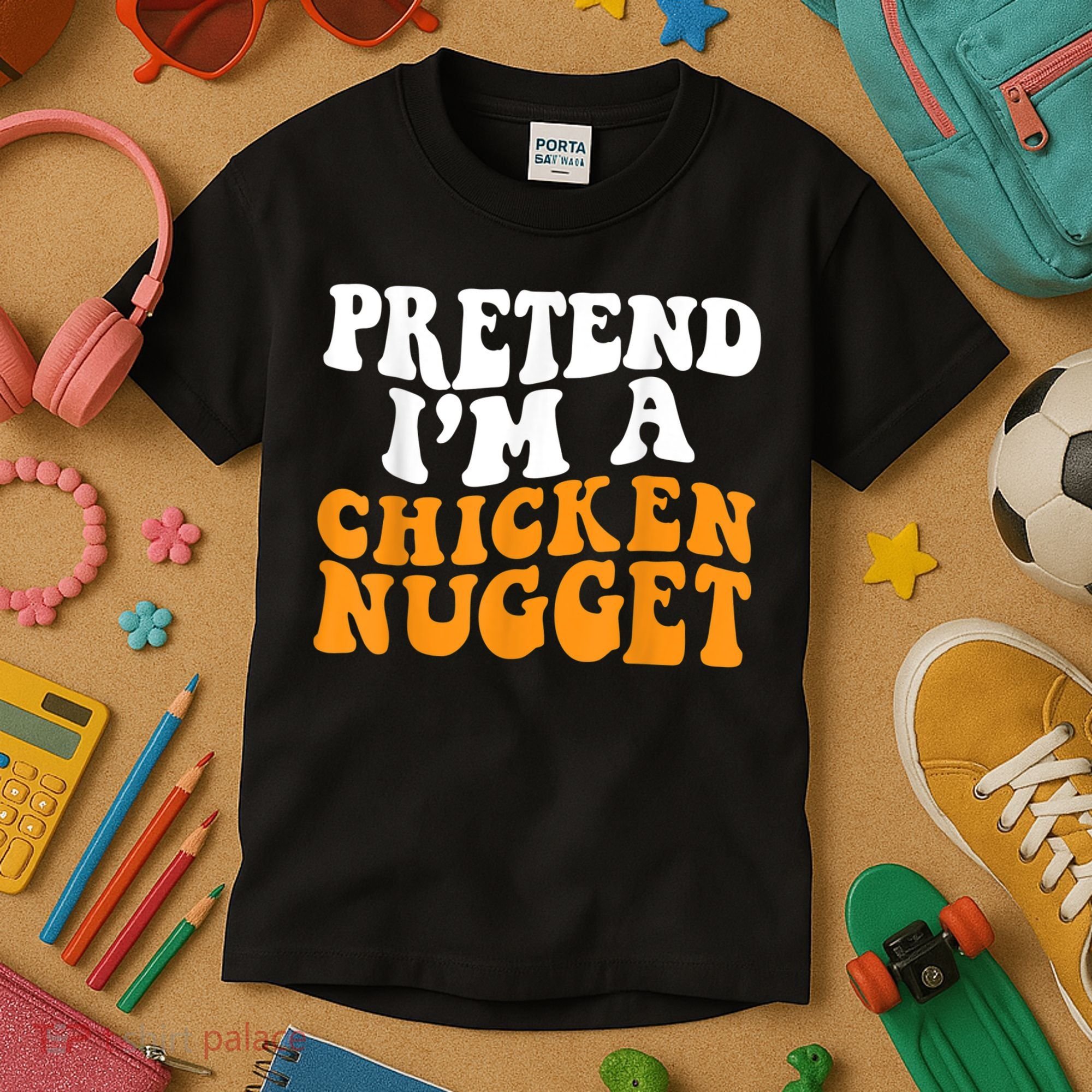 Chicken Lazy Halloween Costume Pretend I'M A Chicken Nugget Kids T-Shirt