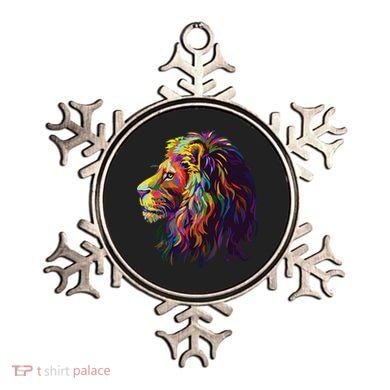 Colorful Lion Head Design Pop Art Style Ornament