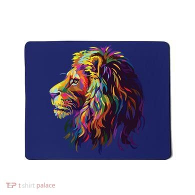 Colorful Lion Head Design Pop Art Style Mousepad