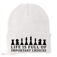 Chess Life Is Full Of Important Choices Beanie thumb 0