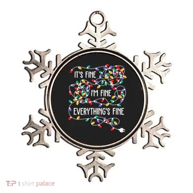 Christmas Light It's Fine I'm Fine Everything Is Fine Ornament