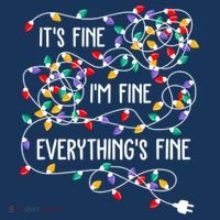 Christmas Light It's Fine I'm Fine Everything Is Fine Women's Hoodie thumb 2