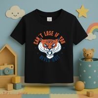 Can't Lose If You Never Quit Tiger Hustle Motivation Toddler T-Shirt thumb 3
