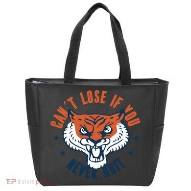 Can't Lose If You Never Quit Tiger Hustle Motivation Tote Bag
