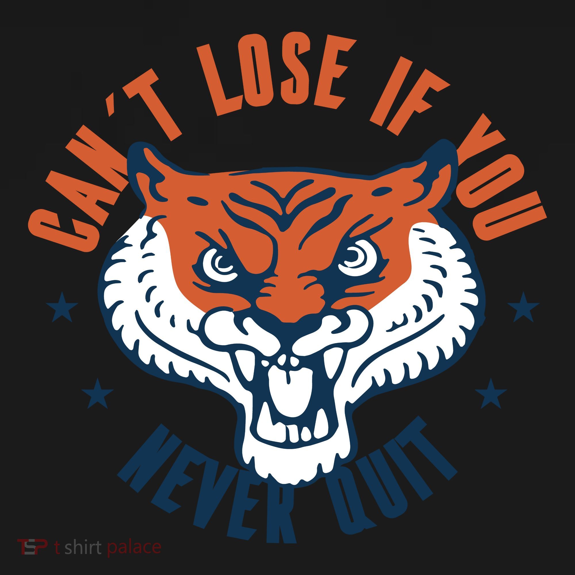 Can't Lose If You Never Quit Tiger Hustle Motivation Tote Bag