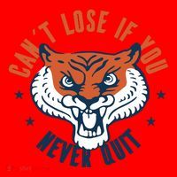 Can't Lose If You Never Quit Tiger Hustle Motivation Santa Hat thumb 1