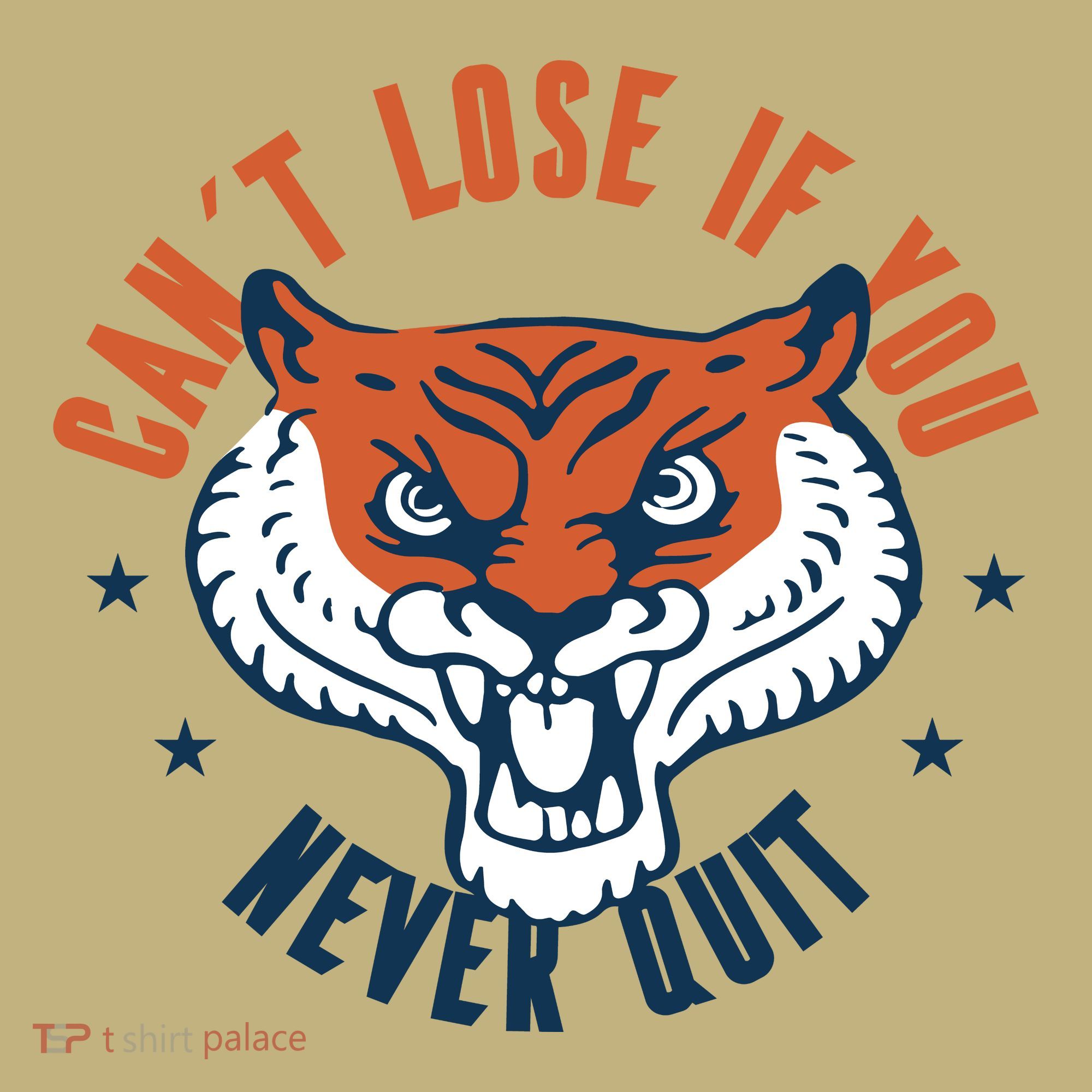 Can't Lose If You Never Quit Tiger Hustle Motivation Hoodie