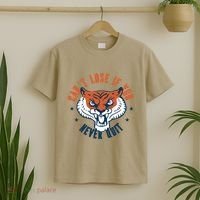 Can't Lose If You Never Quit Tiger Hustle Motivation T-Shirt thumb 2