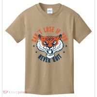 Can't Lose If You Never Quit Tiger Hustle Motivation Kids T-Shirt thumb 0