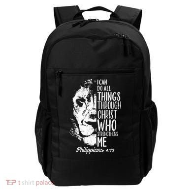 Christian Lion I Can Do All Things Philippians 4 13 Gift Backpack